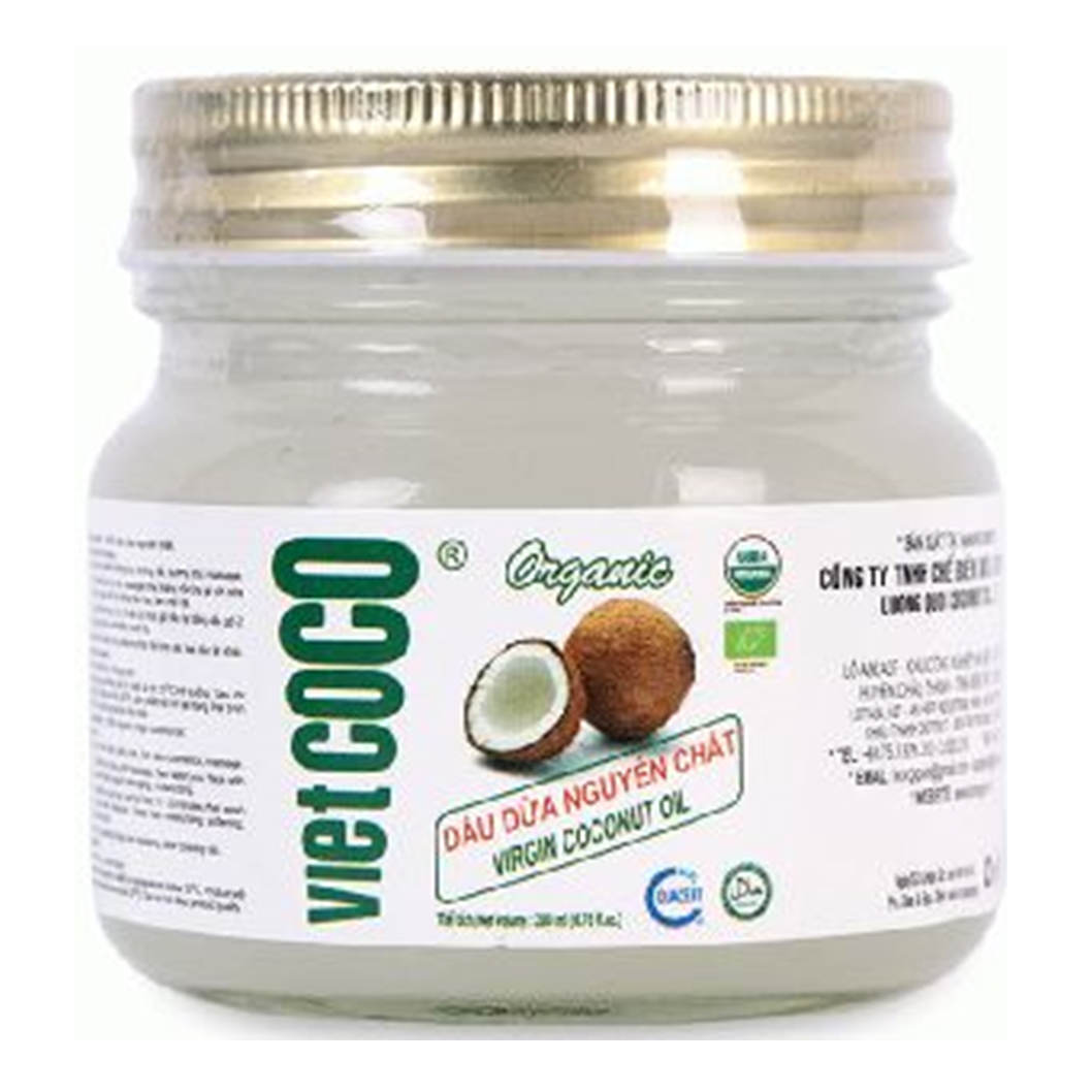 Vietcoco cold pressed organic coconut oil 200ml